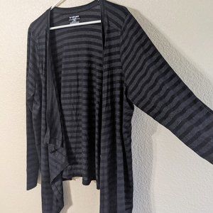 Lane Bryant drape front striped cardigan